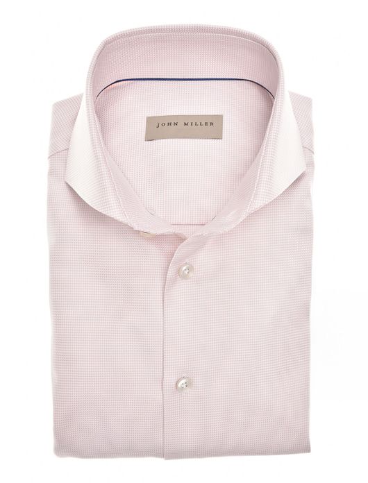 John Miller overhemd geruit roze