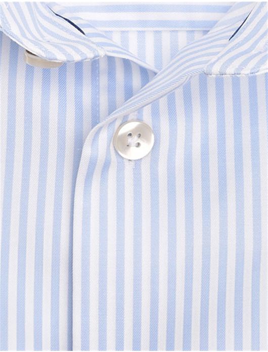 John Miller overhemd lichtblauw strepen