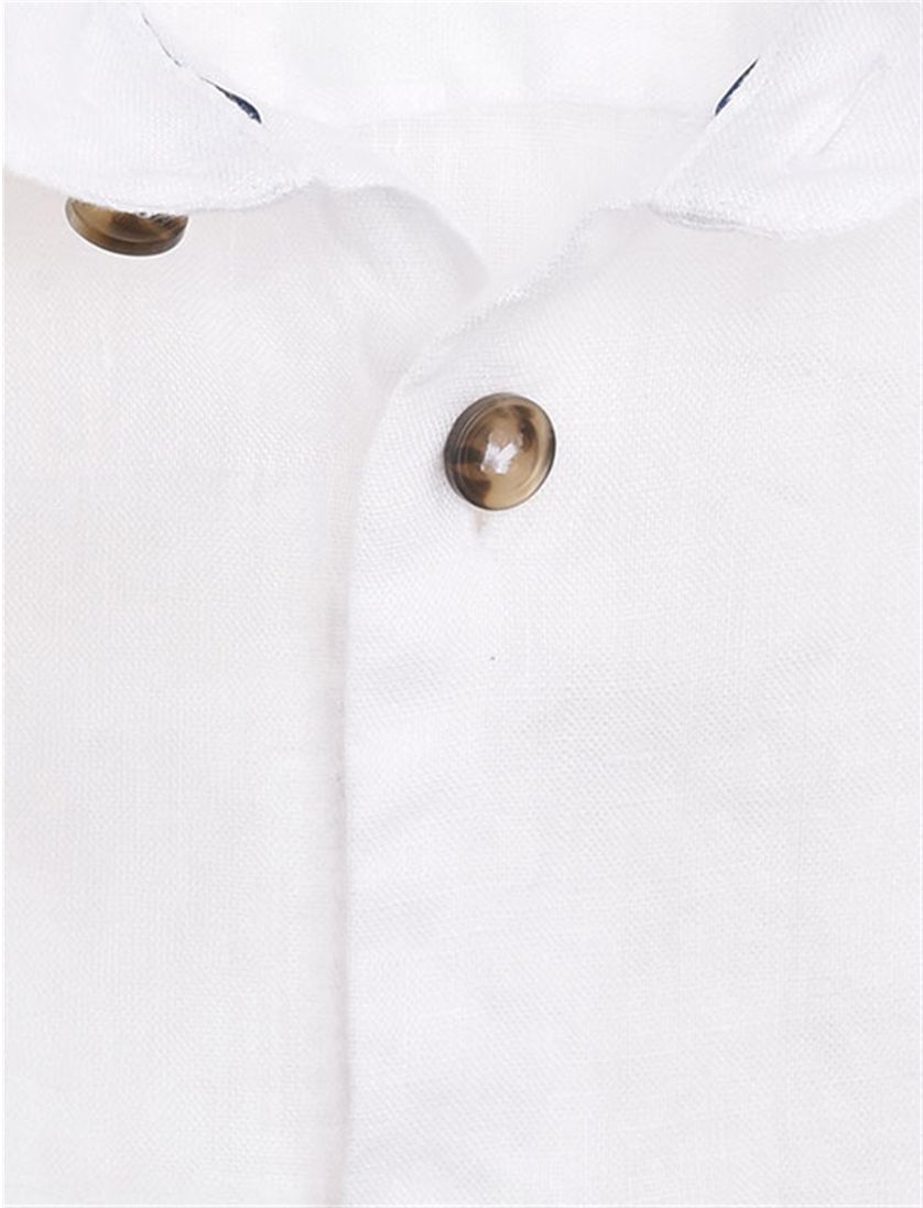 John Miller overhemd wit effen Tailored Fit 100% linnen