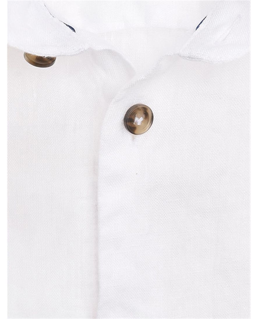 John Miller overhemd wit effen Tailored Fit cutaway boord