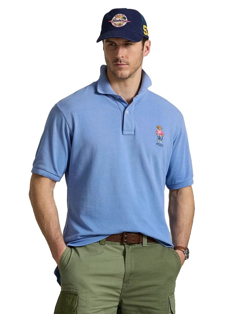 Polo Ralph Lauren polo blauw beer Big & Tall pique