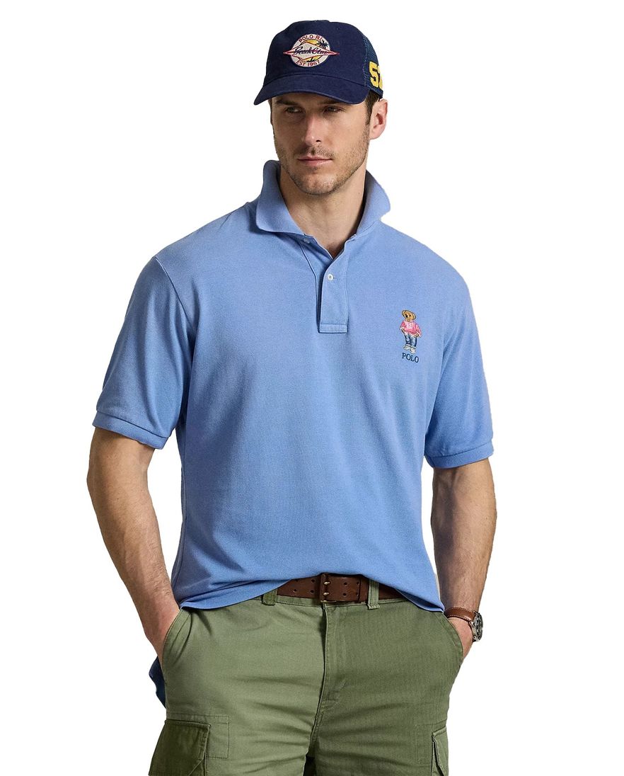 Polo Ralph Lauren polo pique blauw beer Big & Tall