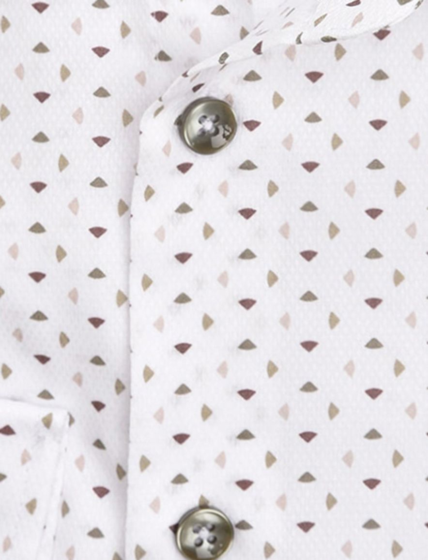 Ledub overhemd Modern Fit wit geprint