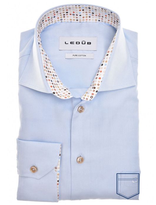 Ledub overhemd Modern Fit lichtblauw