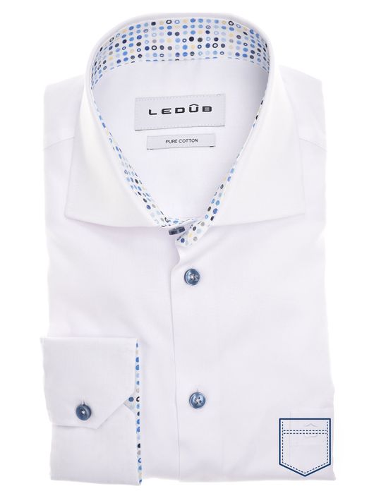 Ledub overhemd Modern Fit wit