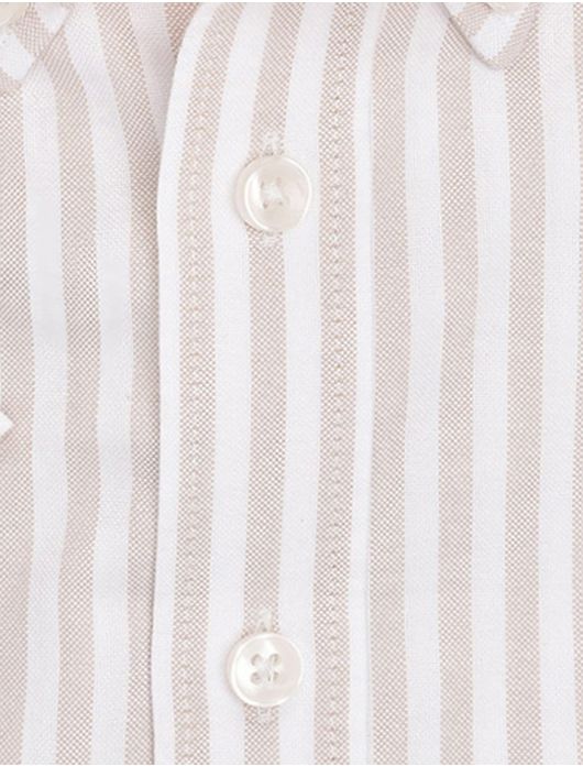 Ledub overhemd korte mouw gestreept