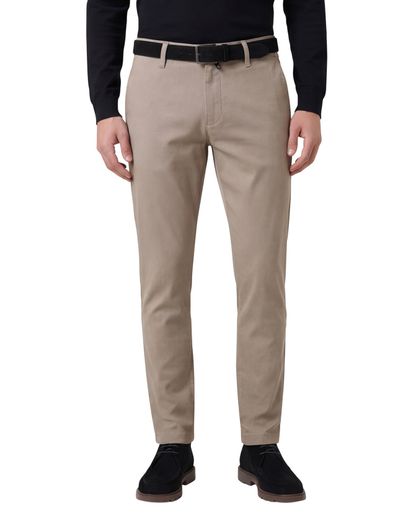 Pierre Cardin katoenen Pierre Cardin Calais effen beige pantalon
