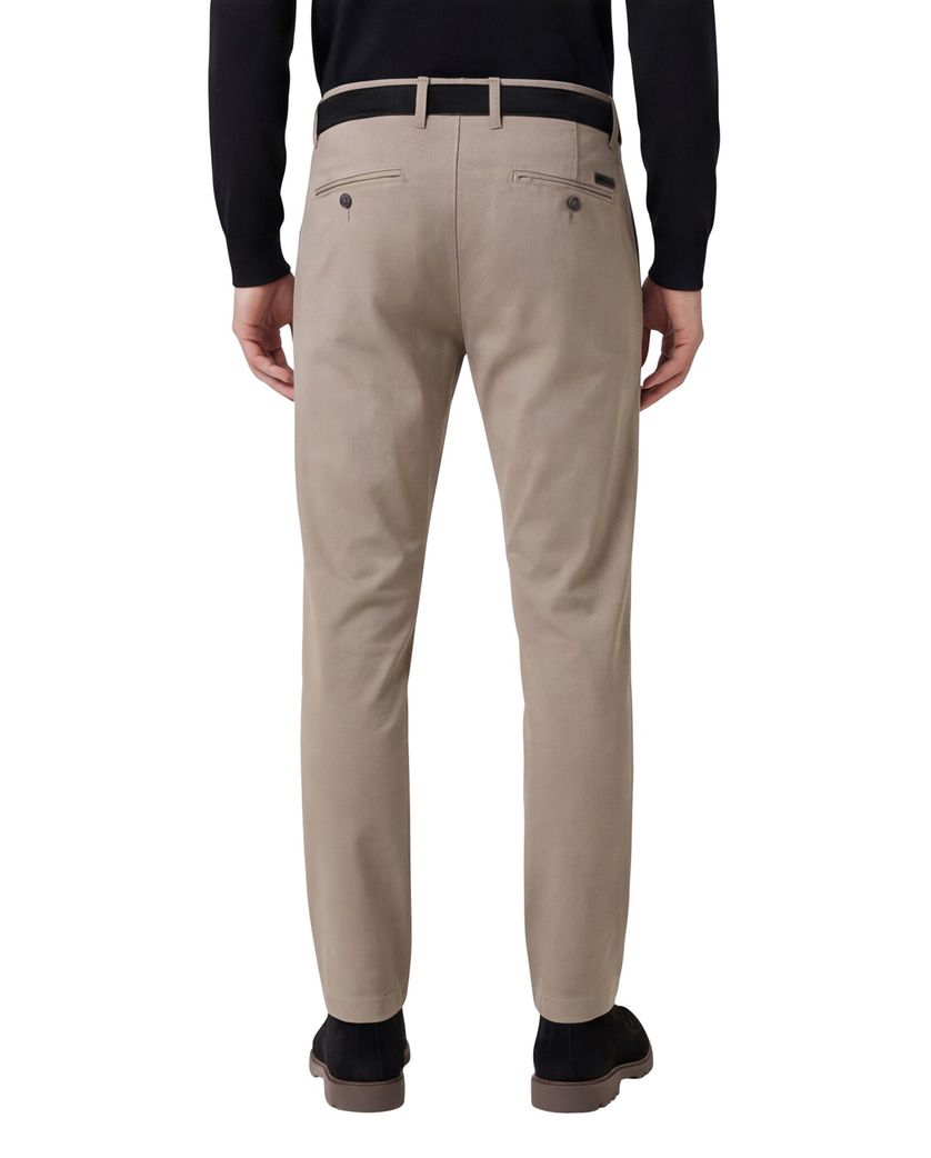 katoenen Pierre Cardin Calais effen beige pantalon