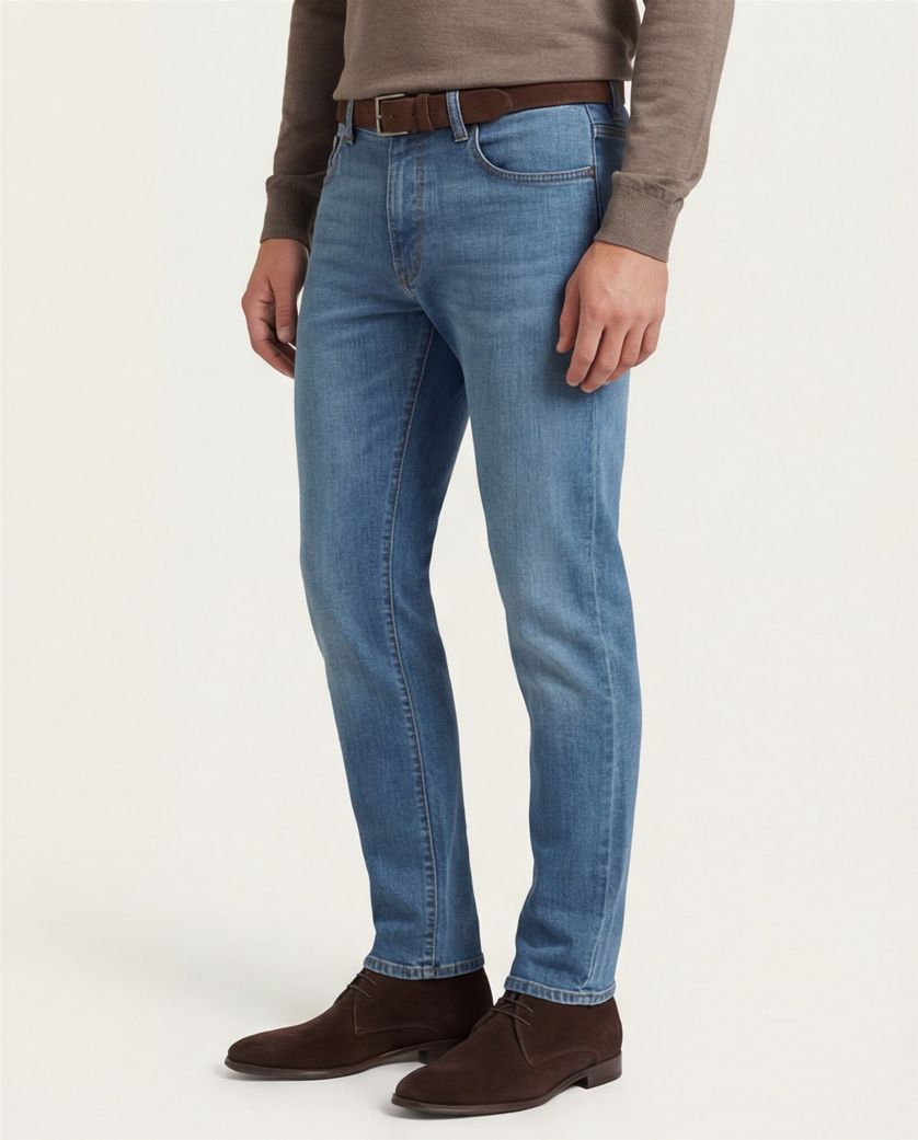 denim Pierre Cardin jeans 5-p Laval blauw normale fit