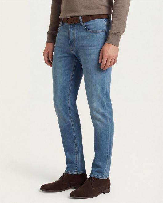 Pierre Cardin pantalon 5-p PC-Laval blauw denim