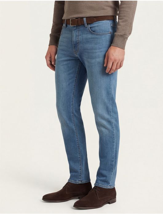 Pierre Cardin pantalon 5-p PC-Laval blauw denim