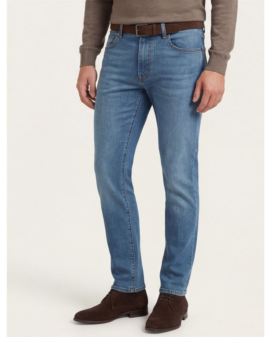 Pierre Cardin Laval jeans effen blauw denim normale fit