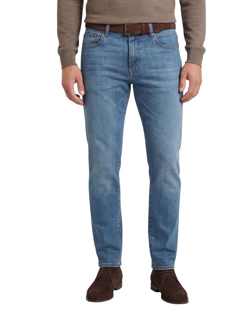 Pierre Cardin Laval jeans effen blauw denim normale fit