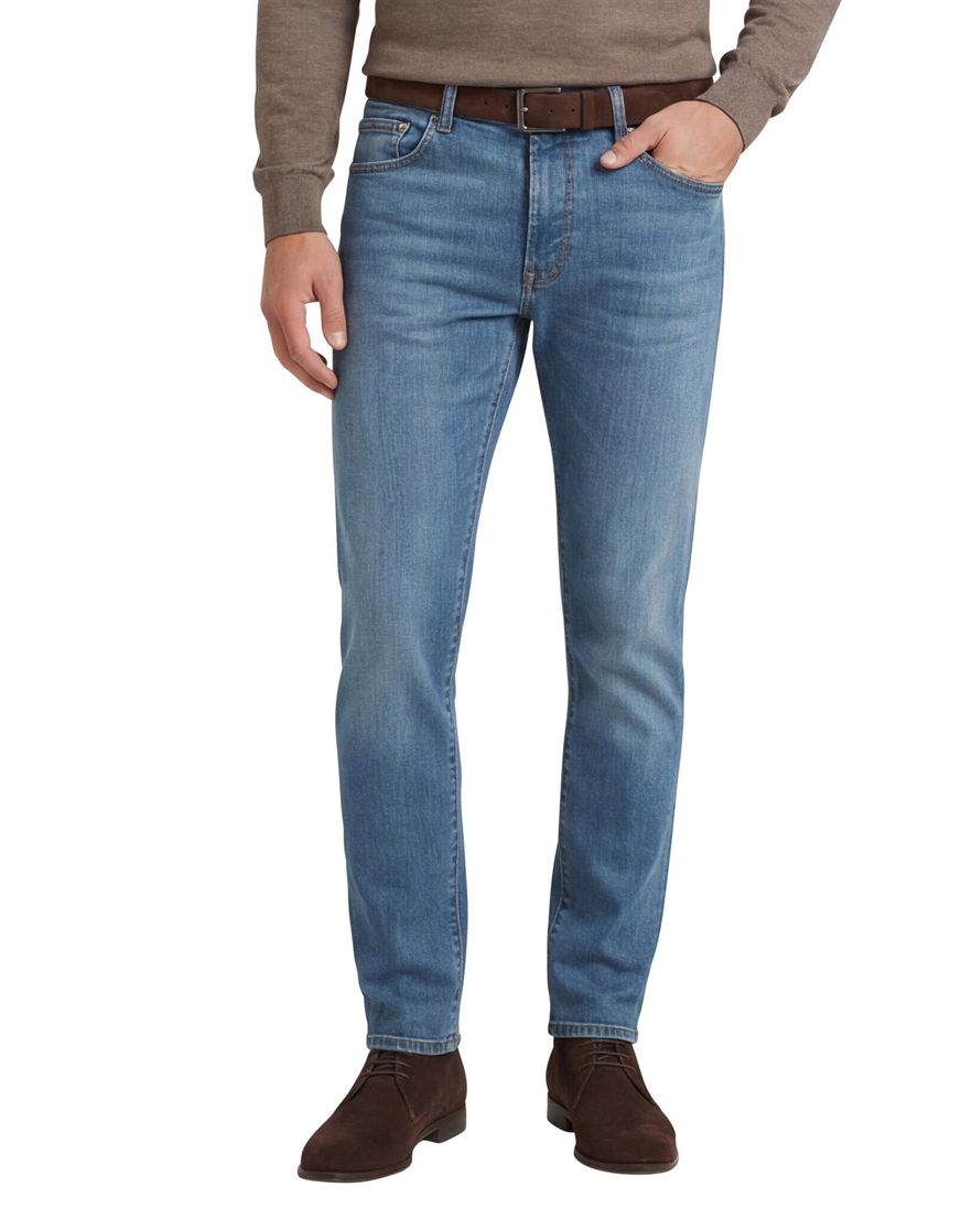 Pierre Cardin Laval jeans effen blauw denim normale fit