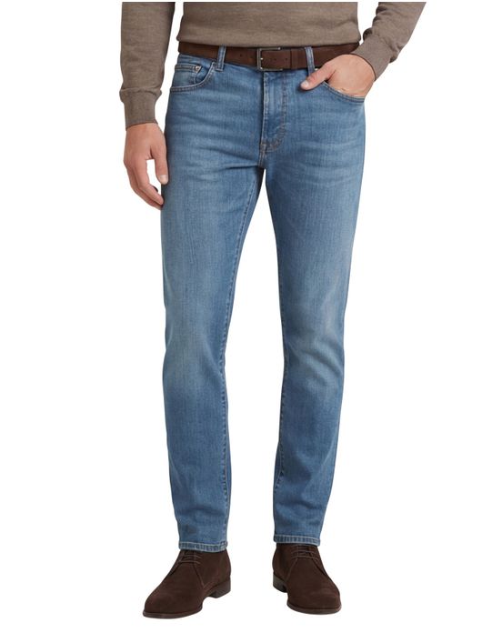 Pierre Cardin pantalon 5-p PC-Laval blauw denim