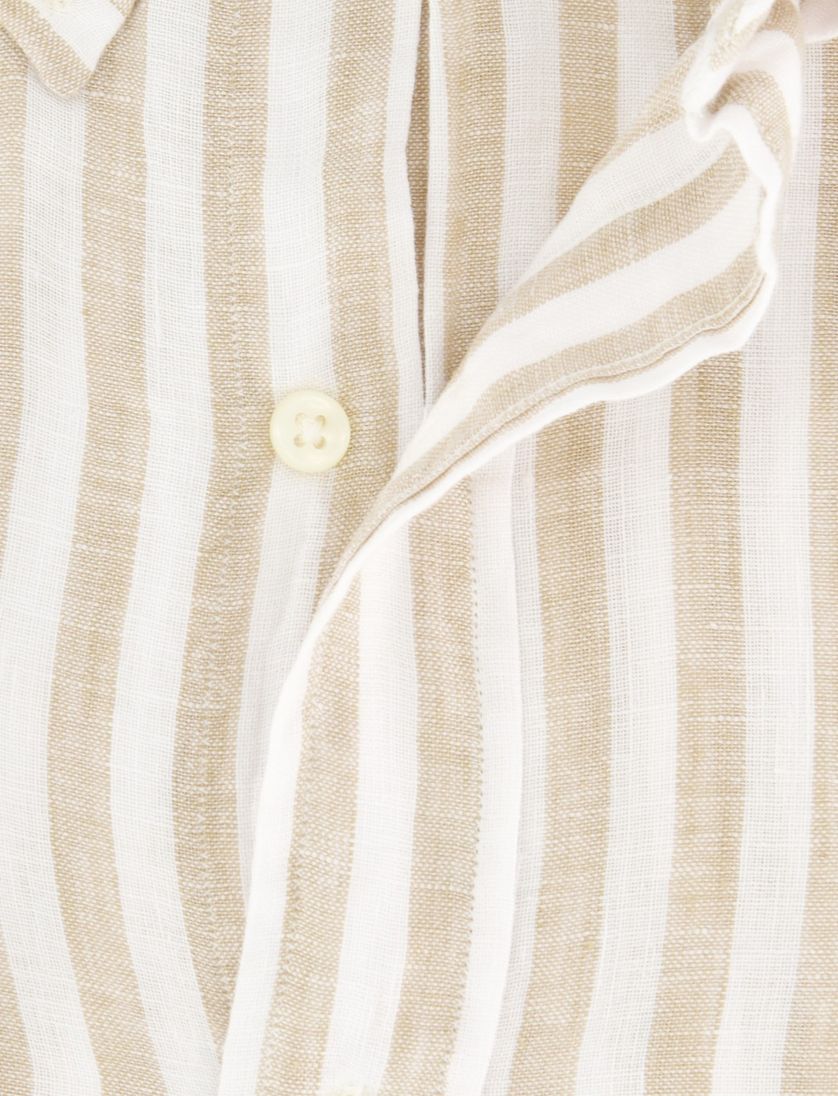 overhemd Polo Ralph Lauren beige wit gestreept linnen