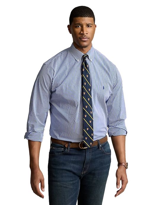 Polo Ralph Lauren Big & Tall business overhemd navy gestreept