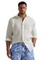 Polo Ralph Lauren overhemd wit linnen Big & Tall