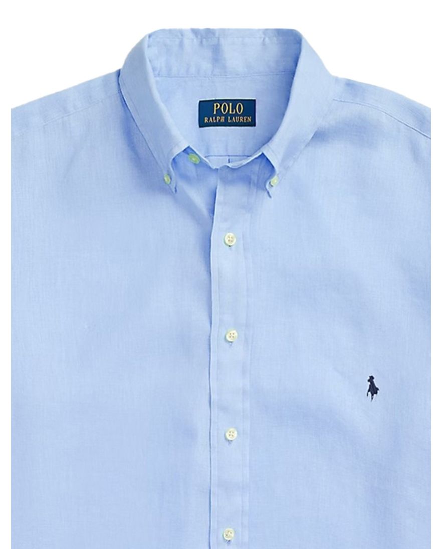 Polo Ralph Lauren overhemd Big & Tall blauw linnen