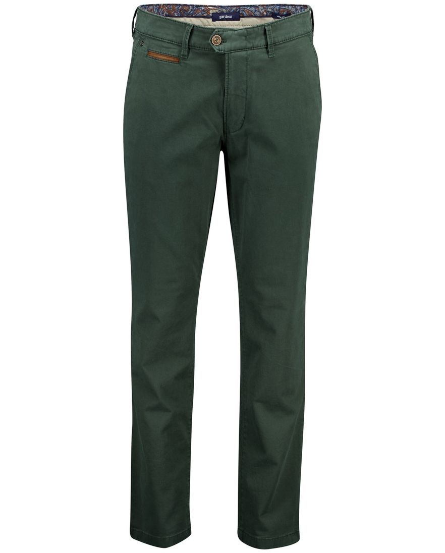 Gardeur Pantalon groen modern fit flatfront