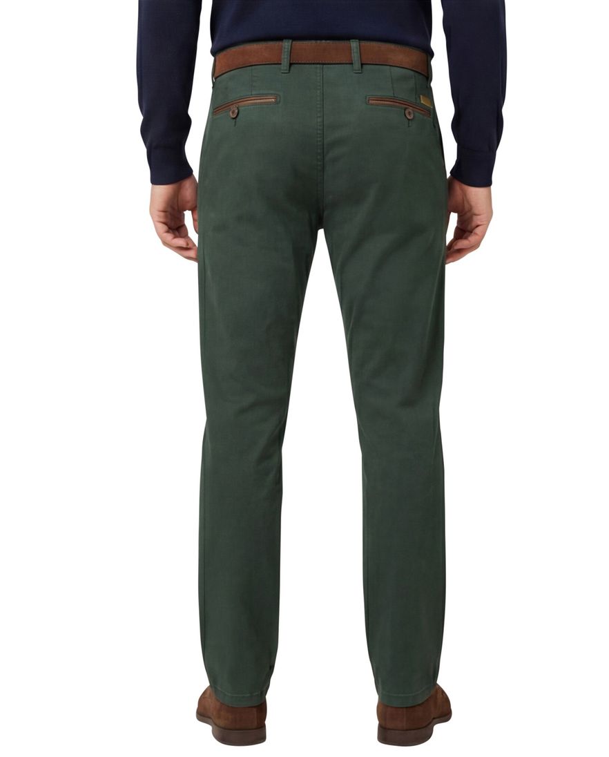 Gardeur Pantalon groen modern fit flatfront