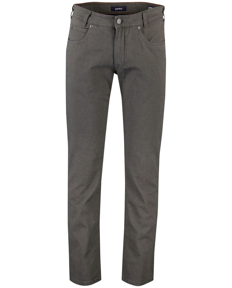 Gardeur Bill 5- pocket pantalon groen gemêleerd katoen