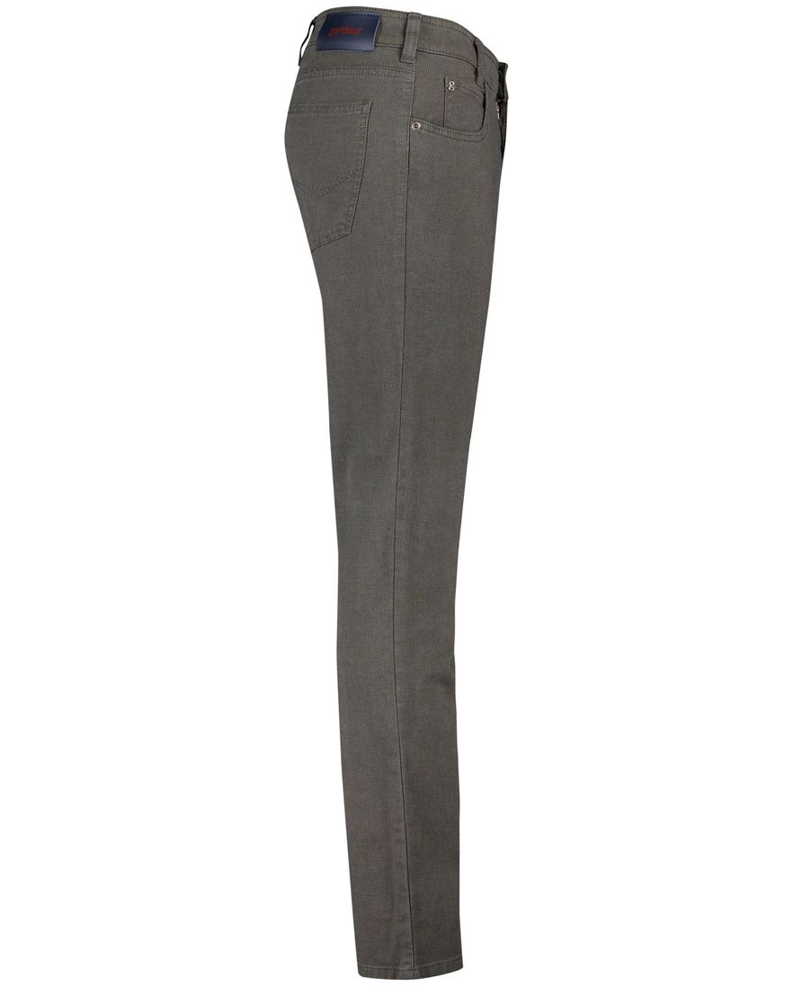 Gardeur Bill 5- pocket pantalon groen gemêleerd katoen