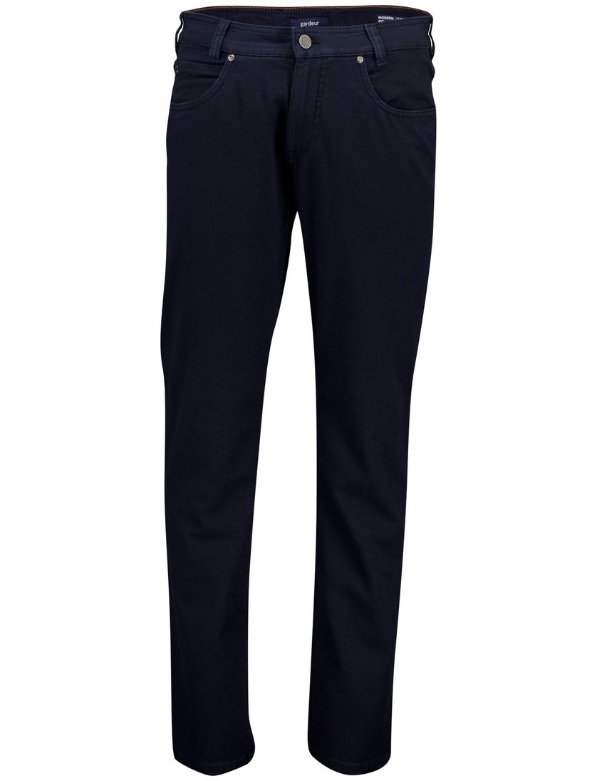 Gardeur Pantalon donkerblauw modern fit effen