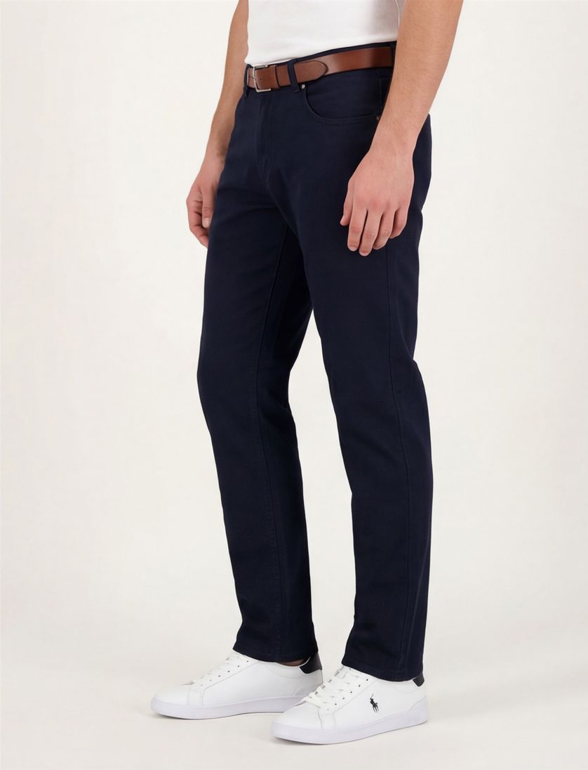 Gardeur Pantalon donkerblauw modern fit effen