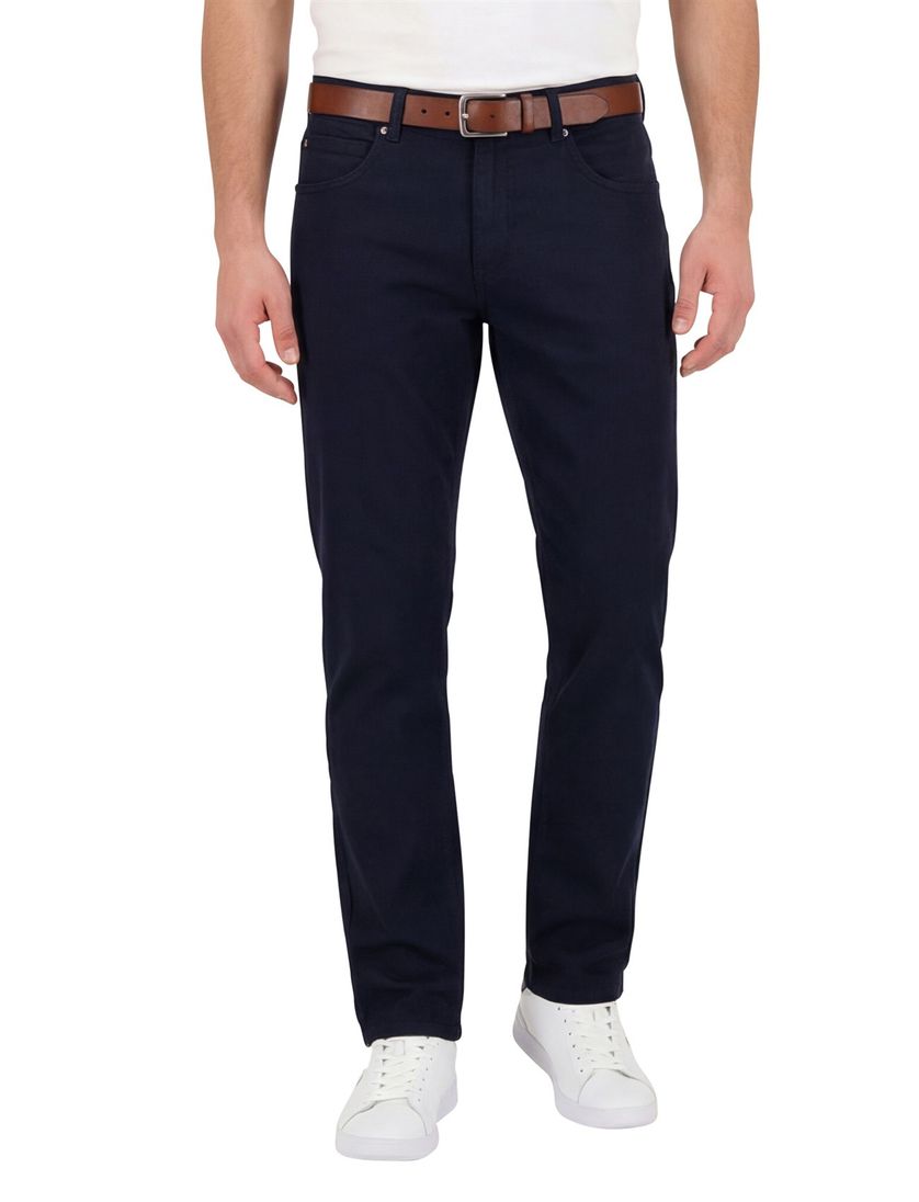 Gardeur Pantalon donkerblauw modern fit effen