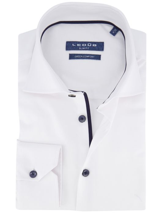 Ledub Green Comfort overhemd effen wit