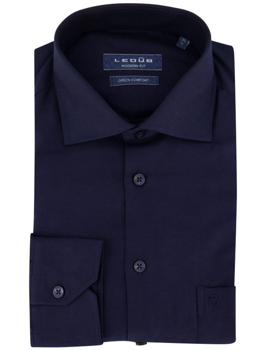 Ledub Shirt dress ml 5 modern fit donker blauw