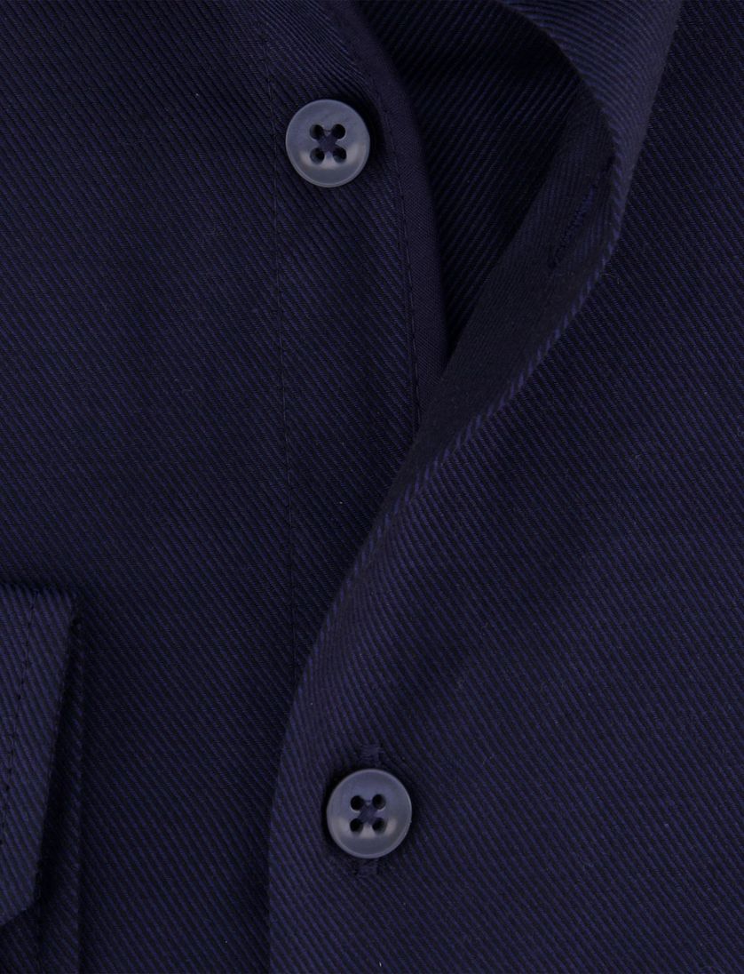 Ledub overhemd modern fit donkerblauw