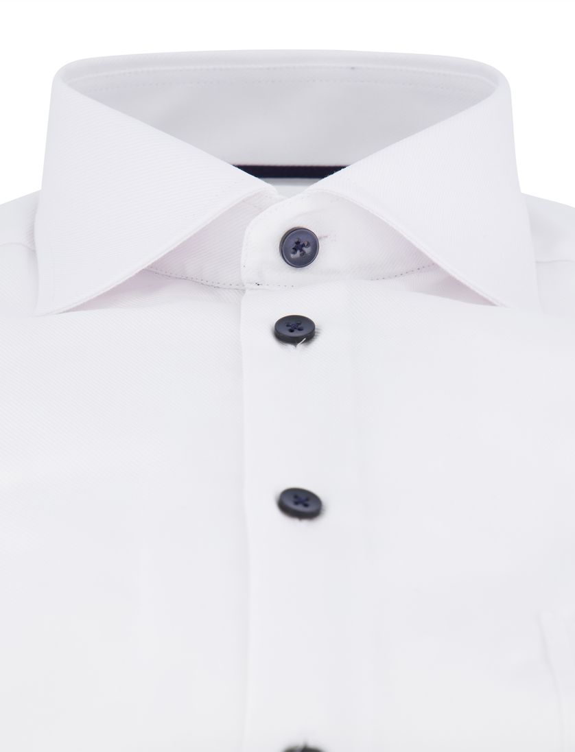 Ledub overhemd modern fit wit green comfort