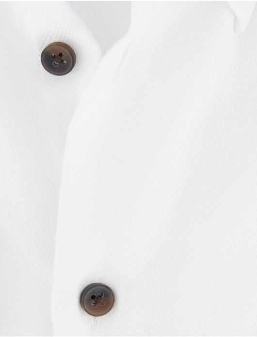 Ledub overhemd wit katoen