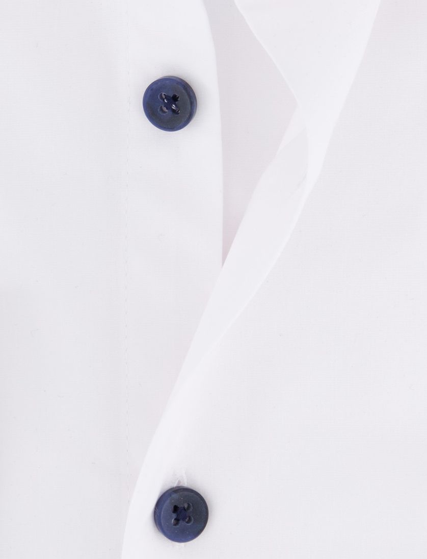 Ledub overhemd modern fit wit stretch