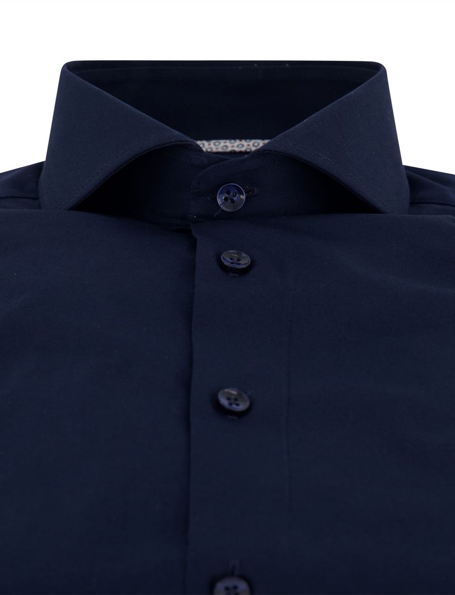 Ledub overhemd Slim fit donkerblauw