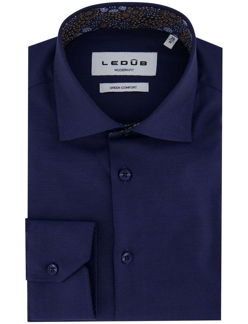 Ledub Shirt dress ml 5 donkerblauw wide collar