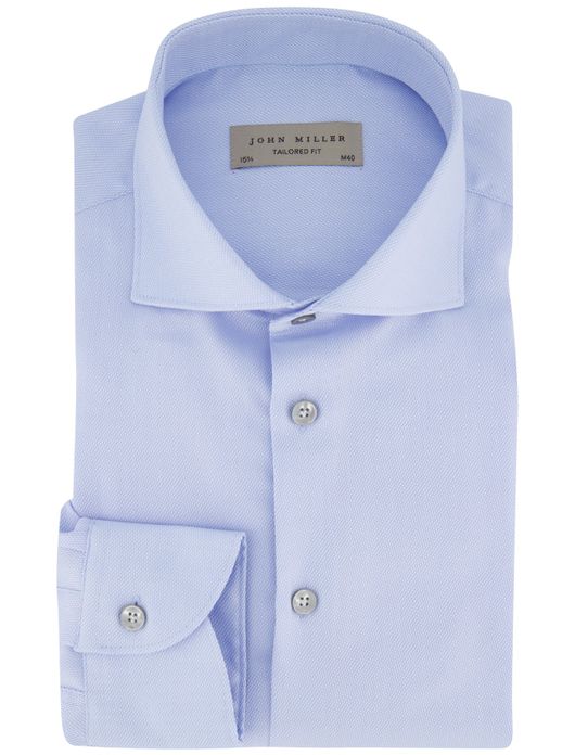 John Miller overhemd tailored fit blauw
