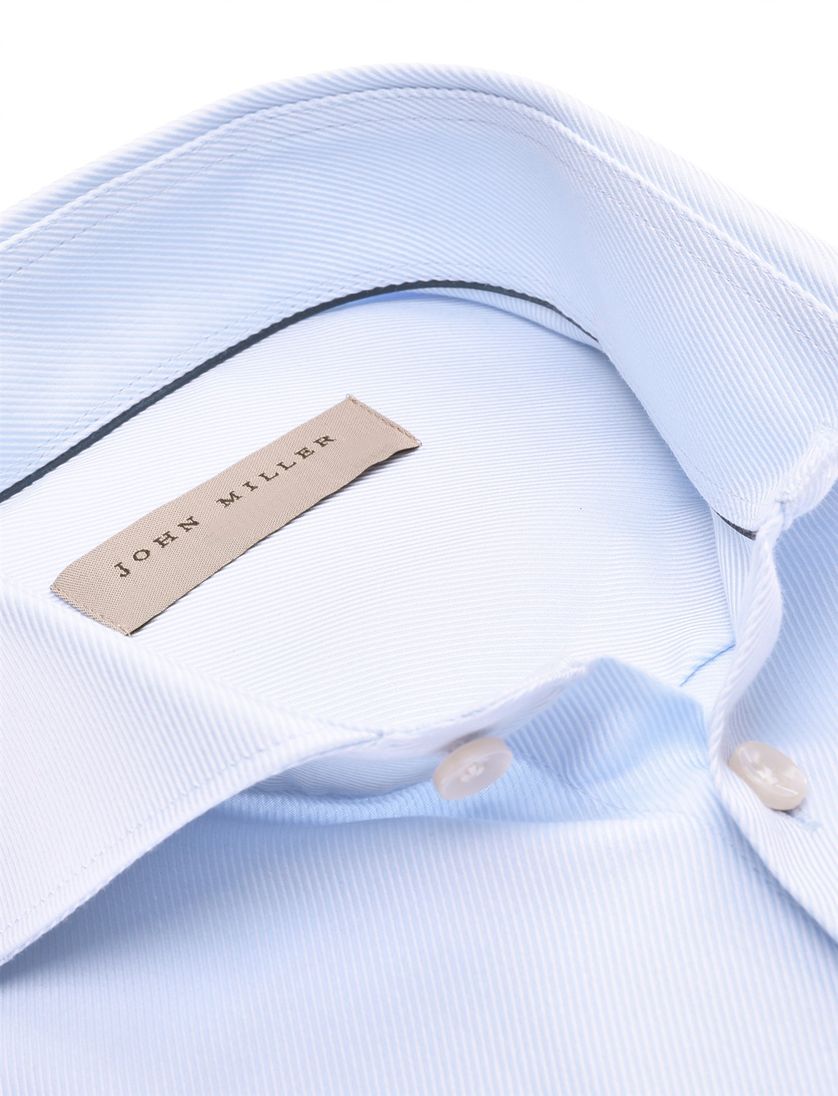 John Miller overhemd blauw cutaway witte knoop