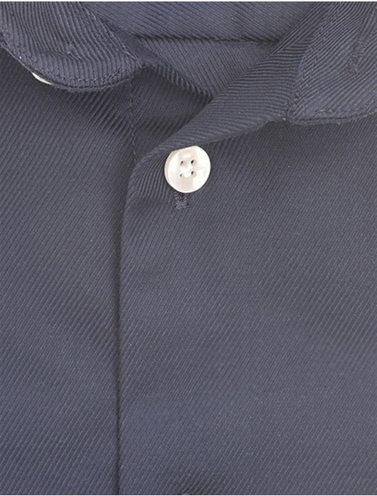 John Miller overhemd donkerblauw wide spread