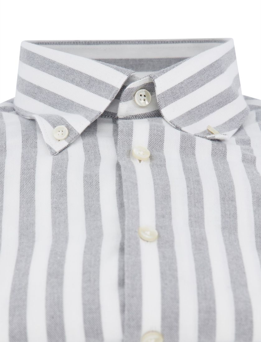 John Miller overhemd grijs slim fit lange mouwen