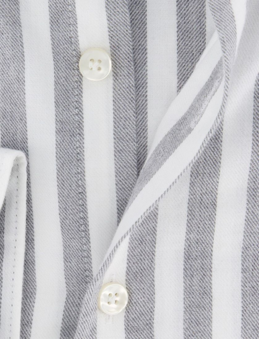 John Miller overhemd grijs slim fit lange mouwen