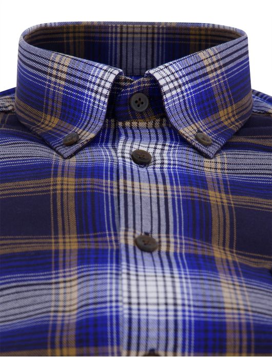 Ledub Shirt dress ml 5 blauw bruin