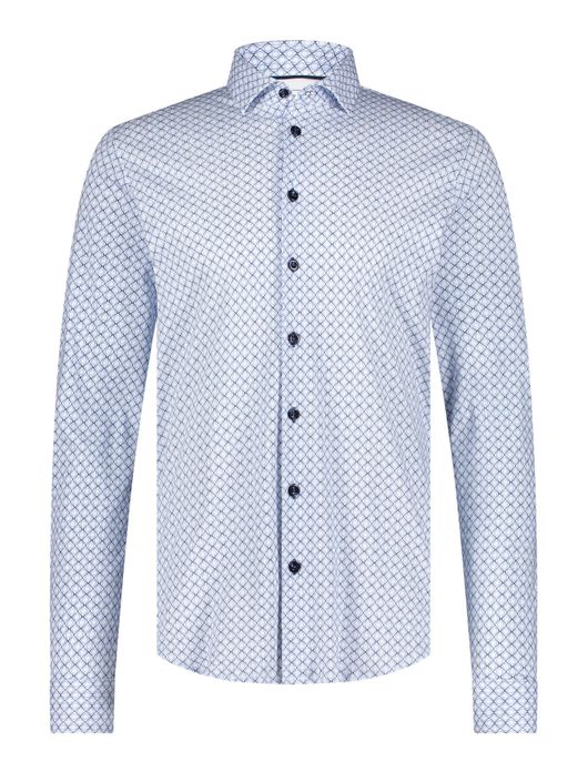 Blue Industry overhemd lichtblauw geprint