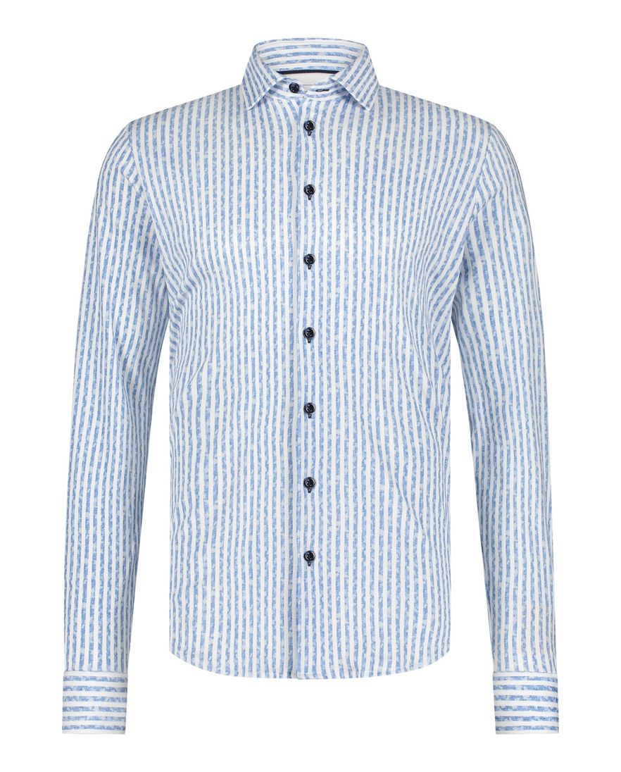 Blue Industry overhemd blauw gestreept