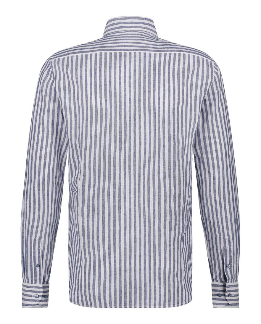 Blue Industry overhemd donkerblauw gestreept