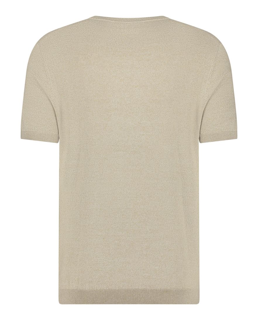 Blue Industry T-shirt beige met boord