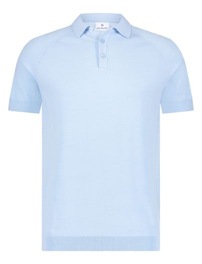 Blue Industry Blue Industry polo lichtblauw met boord effen