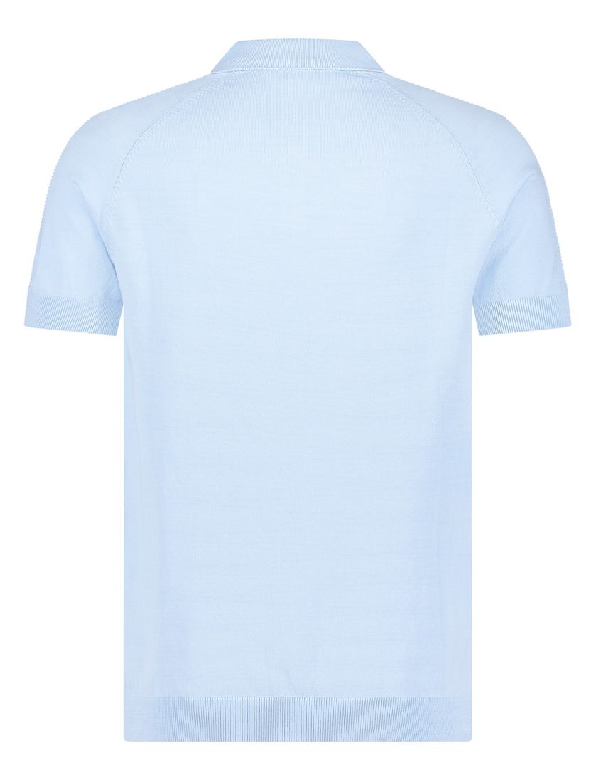 Blue Industry polo lichtblauw effen